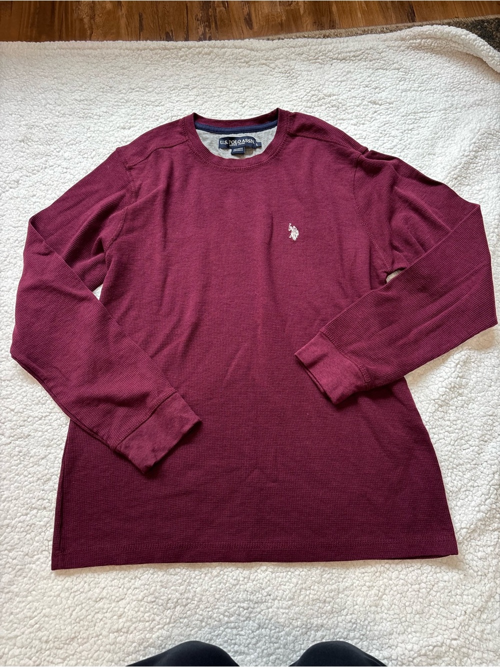 U.S. Polo Assn. Long Sleeve Crewneck Shirt - Maroon